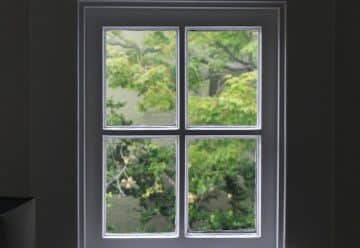 gray wooden windowpane