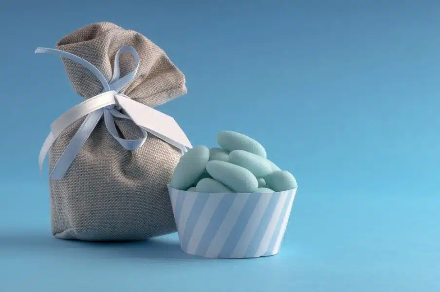 boîte à dragées pour un baptême