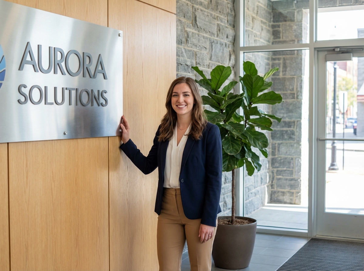 Jeune femme debout près d